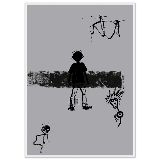 Streamz art print in a White frame size 21x29.7 cm / 8x12" affordable wall art by Art Aunty NZ