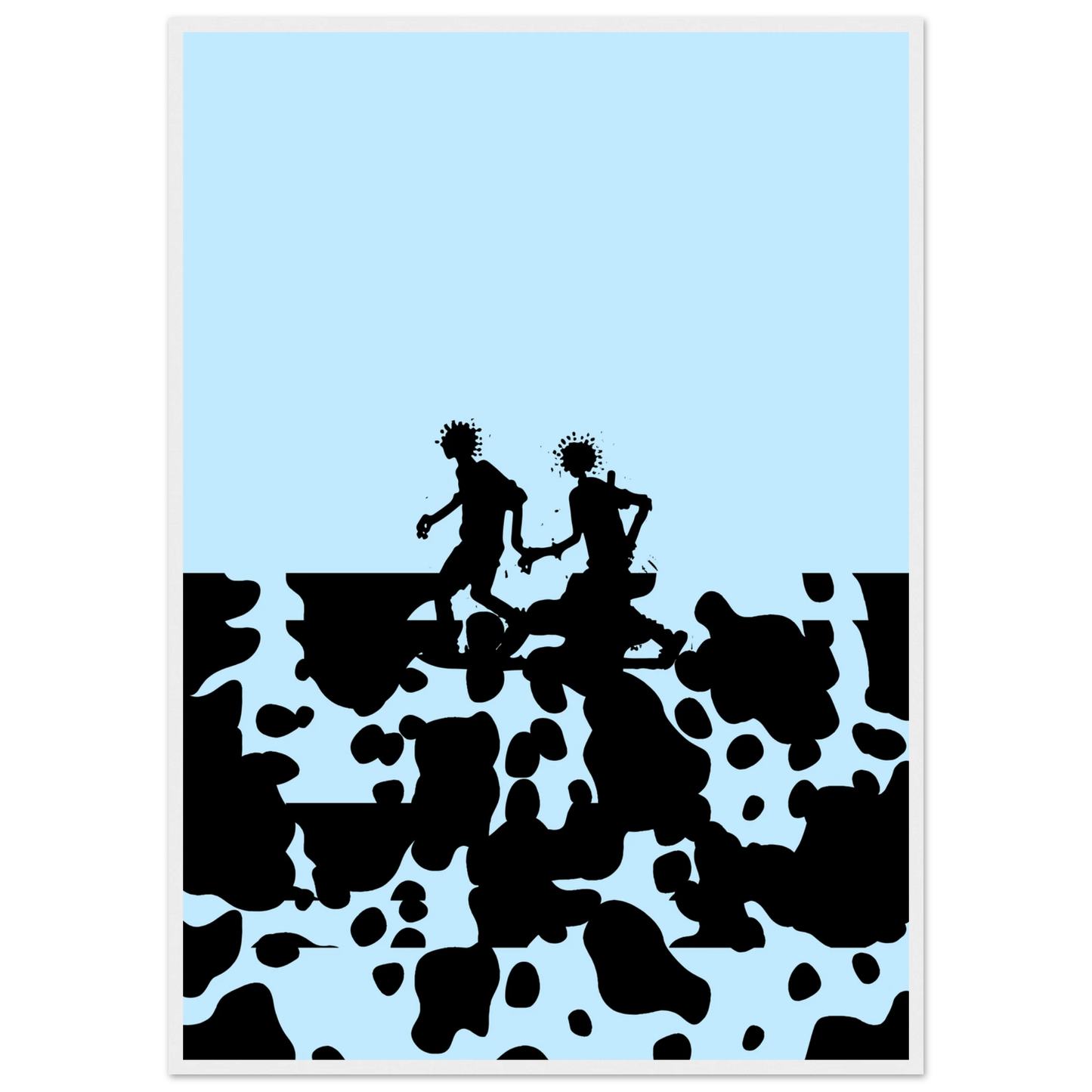 Journey on art print in a White frame size 21x29.7 cm / 8x12" affordable wall art by Art Aunty NZ