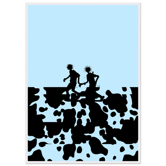 Journey on art print in a White frame size 21x29.7 cm / 8x12" affordable wall art by Art Aunty NZ