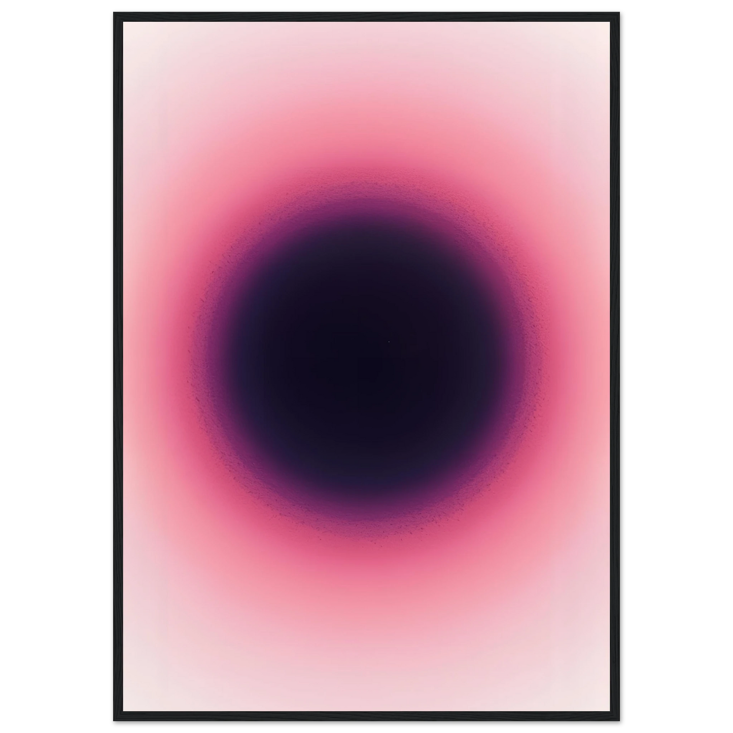 Abstract pink purple gradient art print by anya trut modern wall decor in various sizes frames art print in a Black frame size A2 (42 x 59.4  cm) affordable wall art by Art Aunty NZ