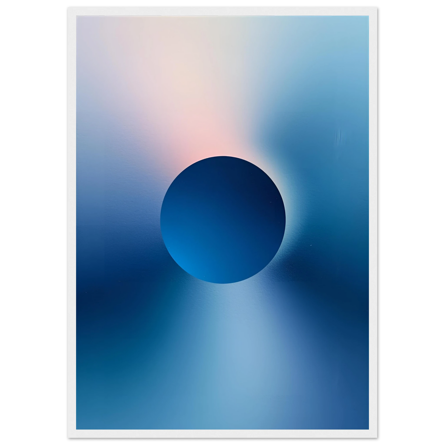 Deep moon art print in a Black frame size A1 (59.4 x 84.1  cm) affordable wall art by Art Aunty NZ