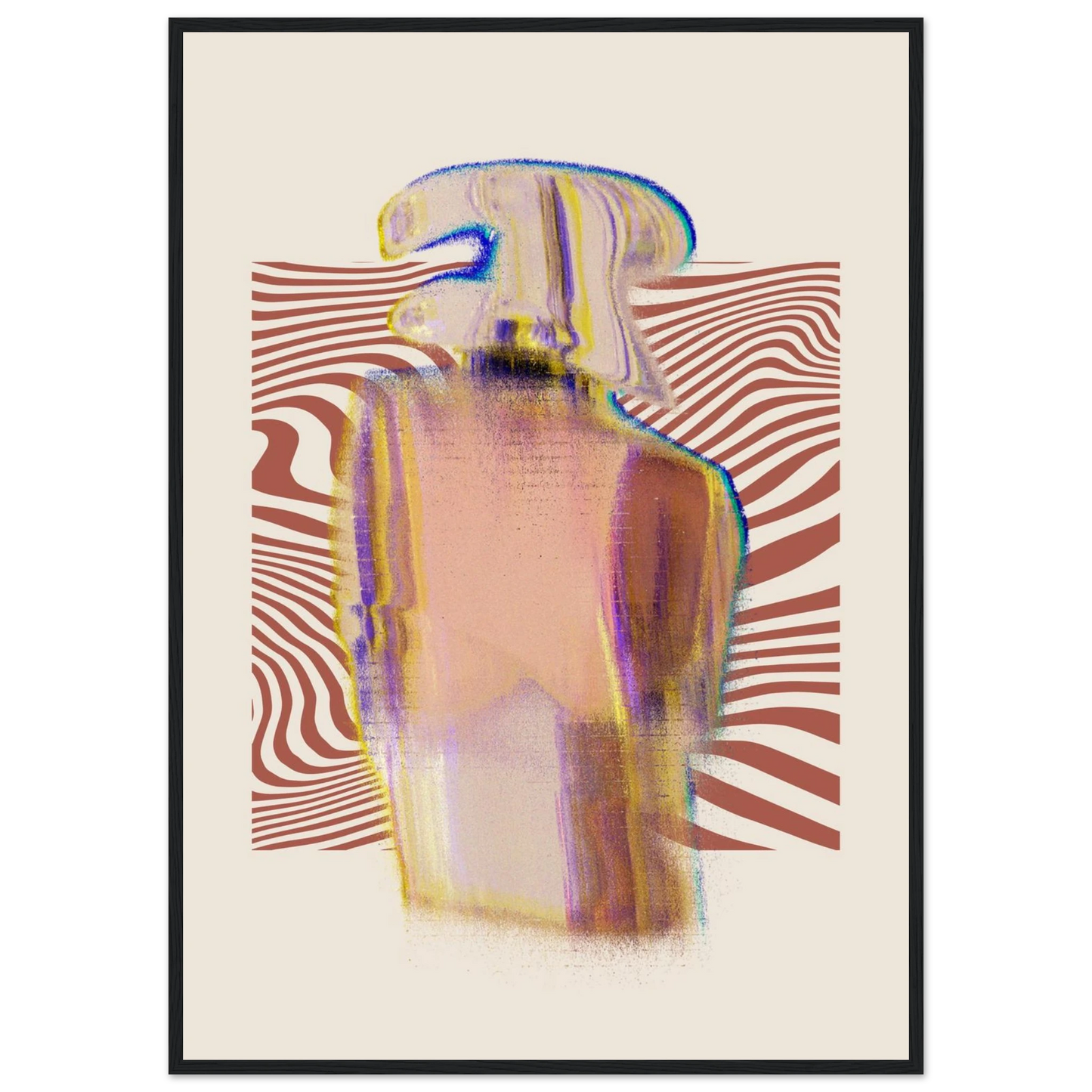 Halt art print in a Black frame size 21x29.7 cm / 8x12" affordable wall art by Art Aunty NZ