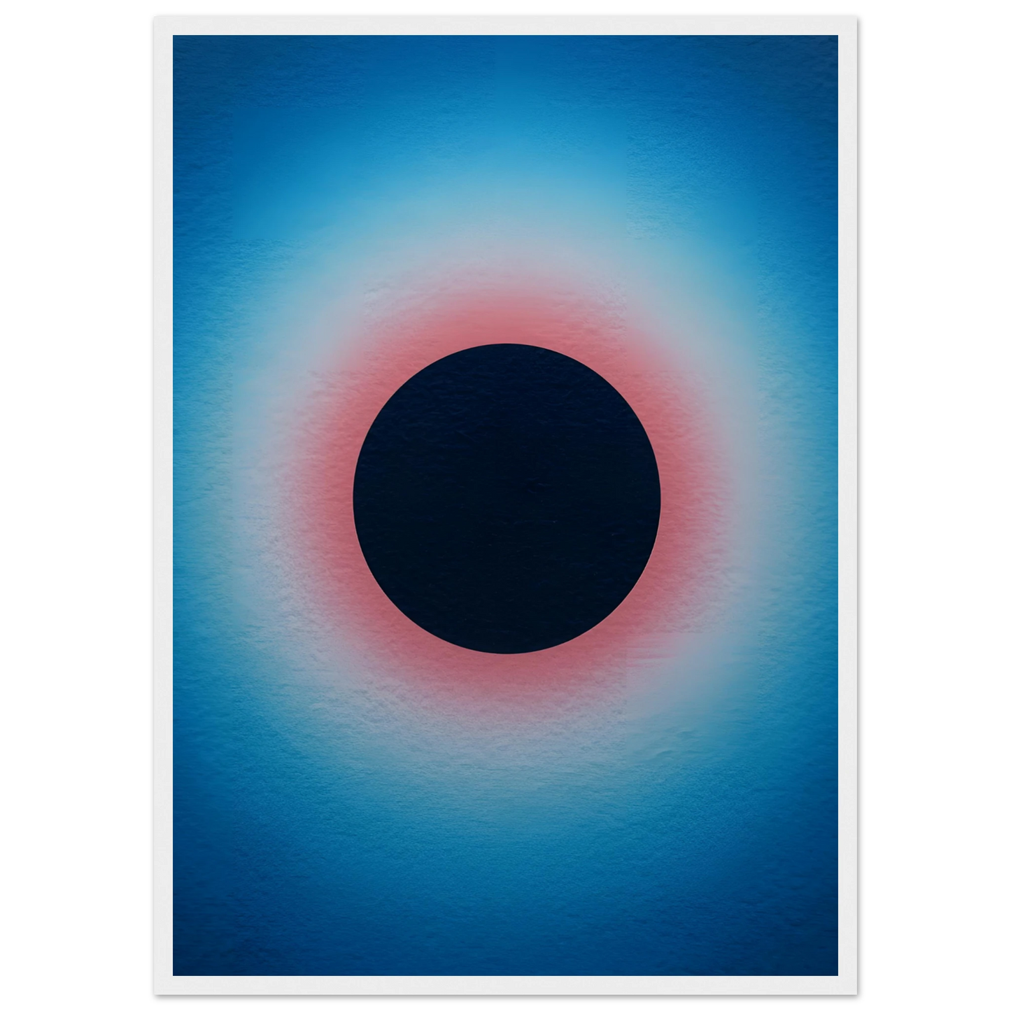 Radiant eclipse framed poster abstract art in three sizes custom frames art print in a Wood frame size A2 (42 x 59.4  cm) affordable wall art by Art Aunty NZ