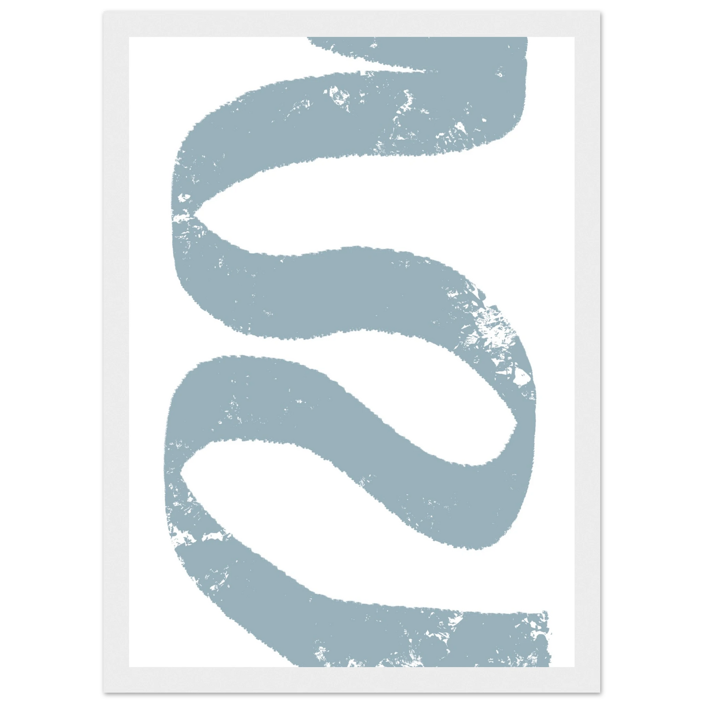 Feeling blue art print in a Black frame size 21x29.7 cm / 8x12" affordable wall art by Art Aunty NZ