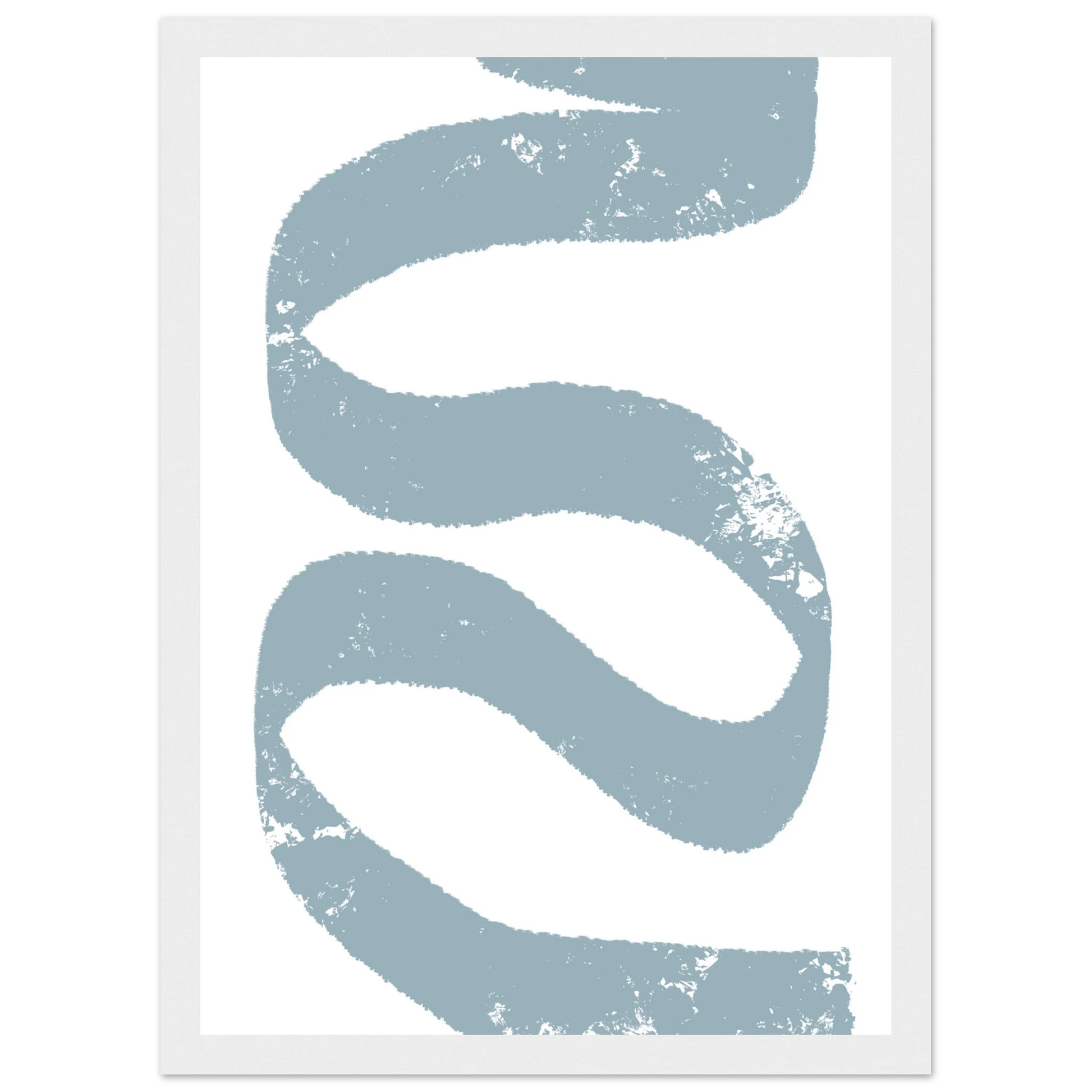 Feeling blue art print in a Black frame size 21x29.7 cm / 8x12" affordable wall art by Art Aunty NZ