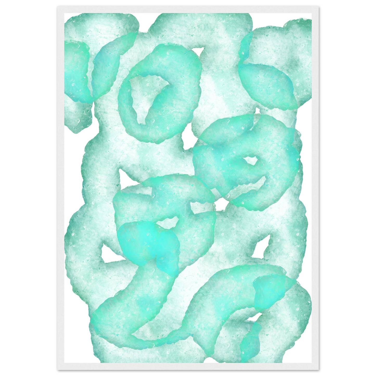 Glow worm art print in a Black frame size 21x29.7 cm / 8x12" affordable wall art by Art Aunty NZ