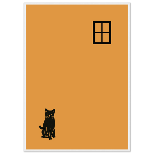 Window dream art print in a White frame size 21x29.7 cm / 8x12" affordable wall art by Art Aunty NZ