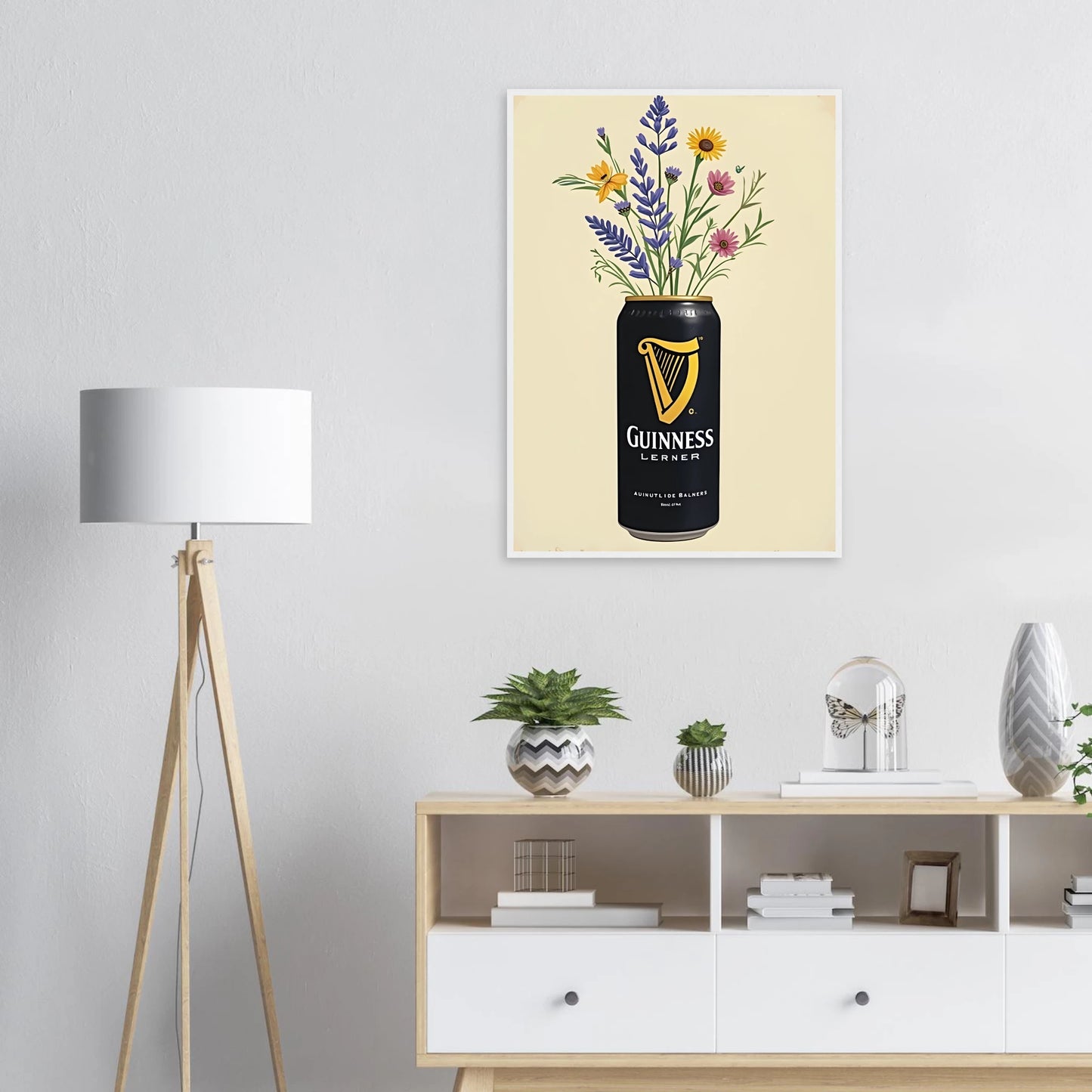 Guinness bouquet art print vibrant floral art in your choice of size frame art print in a  size  affordable wall art by Art Aunty NZ