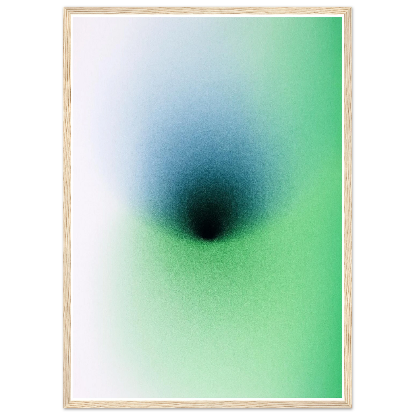 Depth art print in a Wood frame size A2 (42 x 59.4  cm) affordable wall art by Art Aunty NZ
