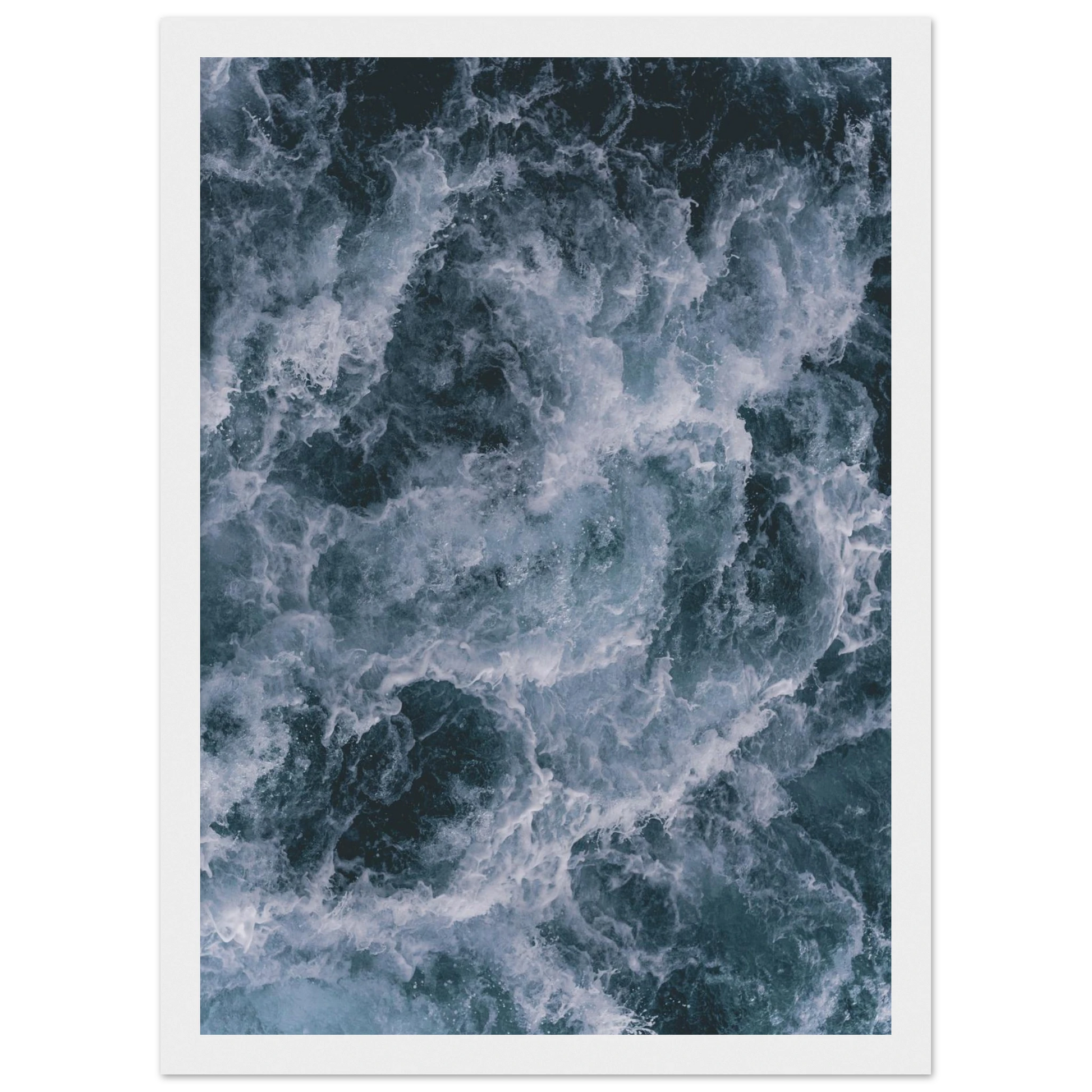 Churn art print in a Black frame size A2 (42 x 59.4  cm) affordable wall art by Art Aunty NZ