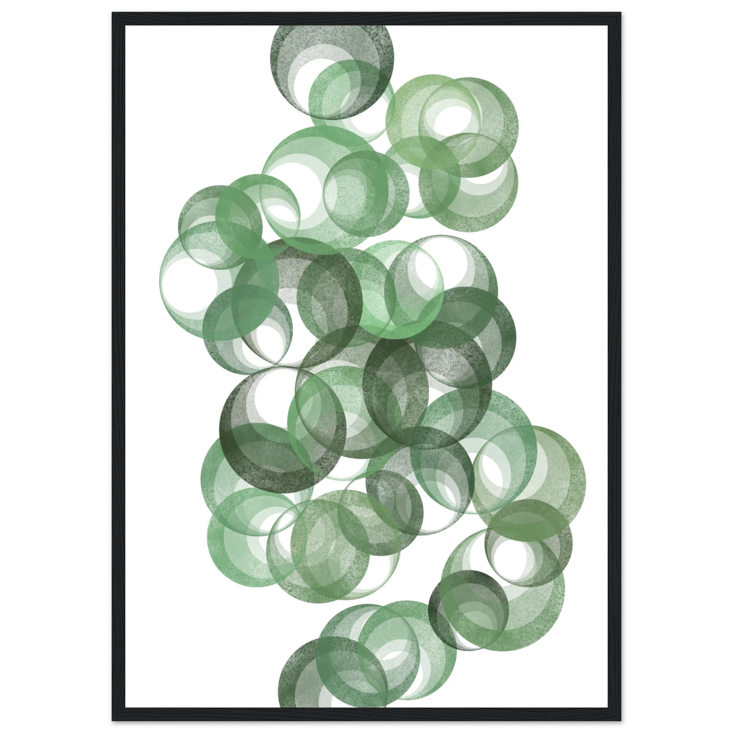 Grass roots art print in a Wood frame size A2 (42 x 59.4  cm) affordable wall art by Art Aunty NZ