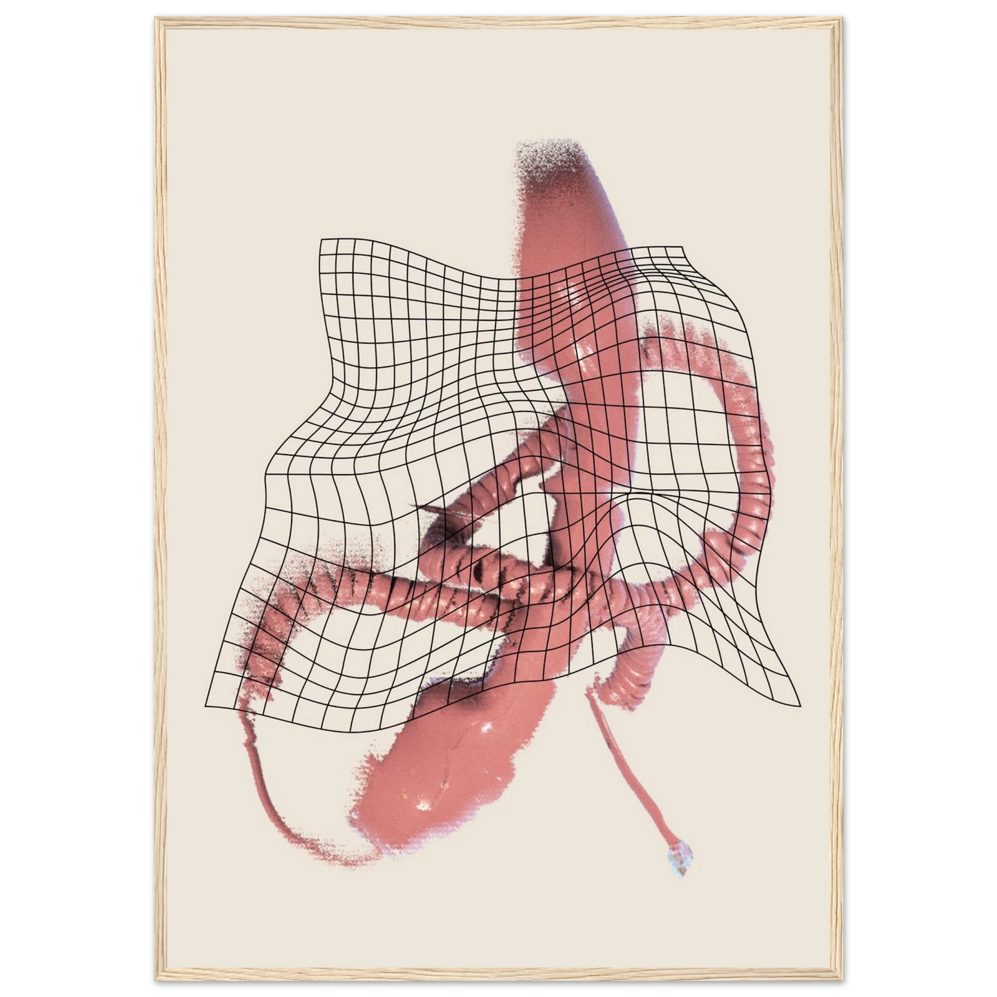 Betty calling art print in a Wood frame size 21x29.7 cm / 8x12" affordable wall art by Art Aunty NZ