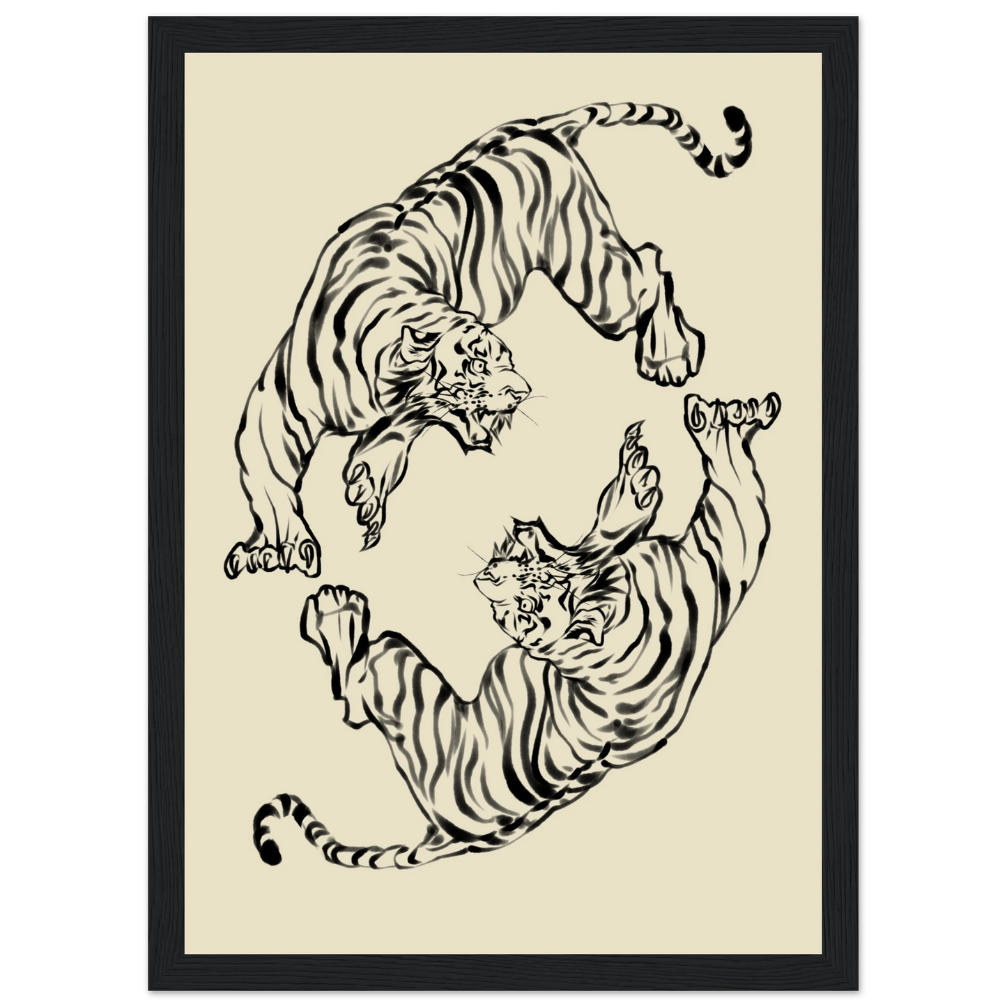 Twice as nice art print in a Black frame size A1 (59.4 x 84.1  cm) affordable wall art by Art Aunty NZ