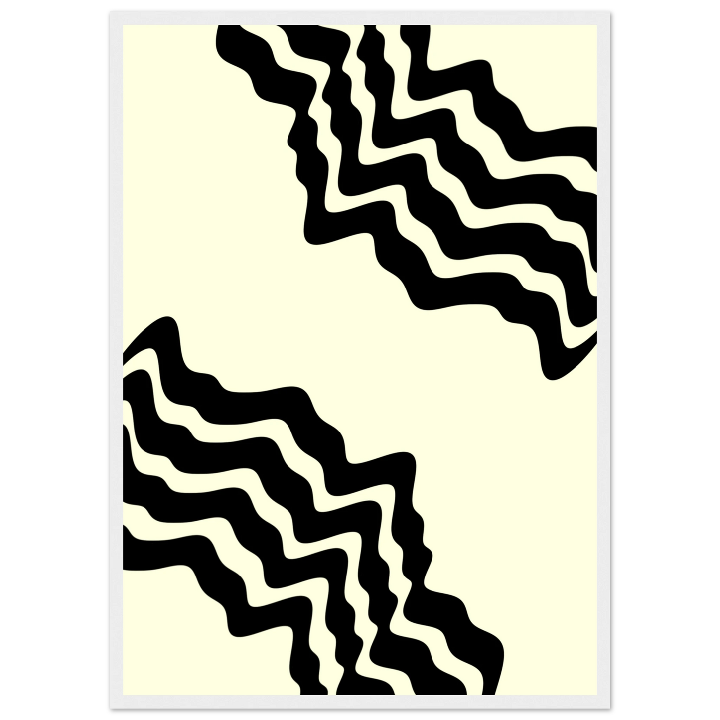 Straight line art print in a White frame size A2 (42 x 59.4  cm) affordable wall art by Art Aunty NZ