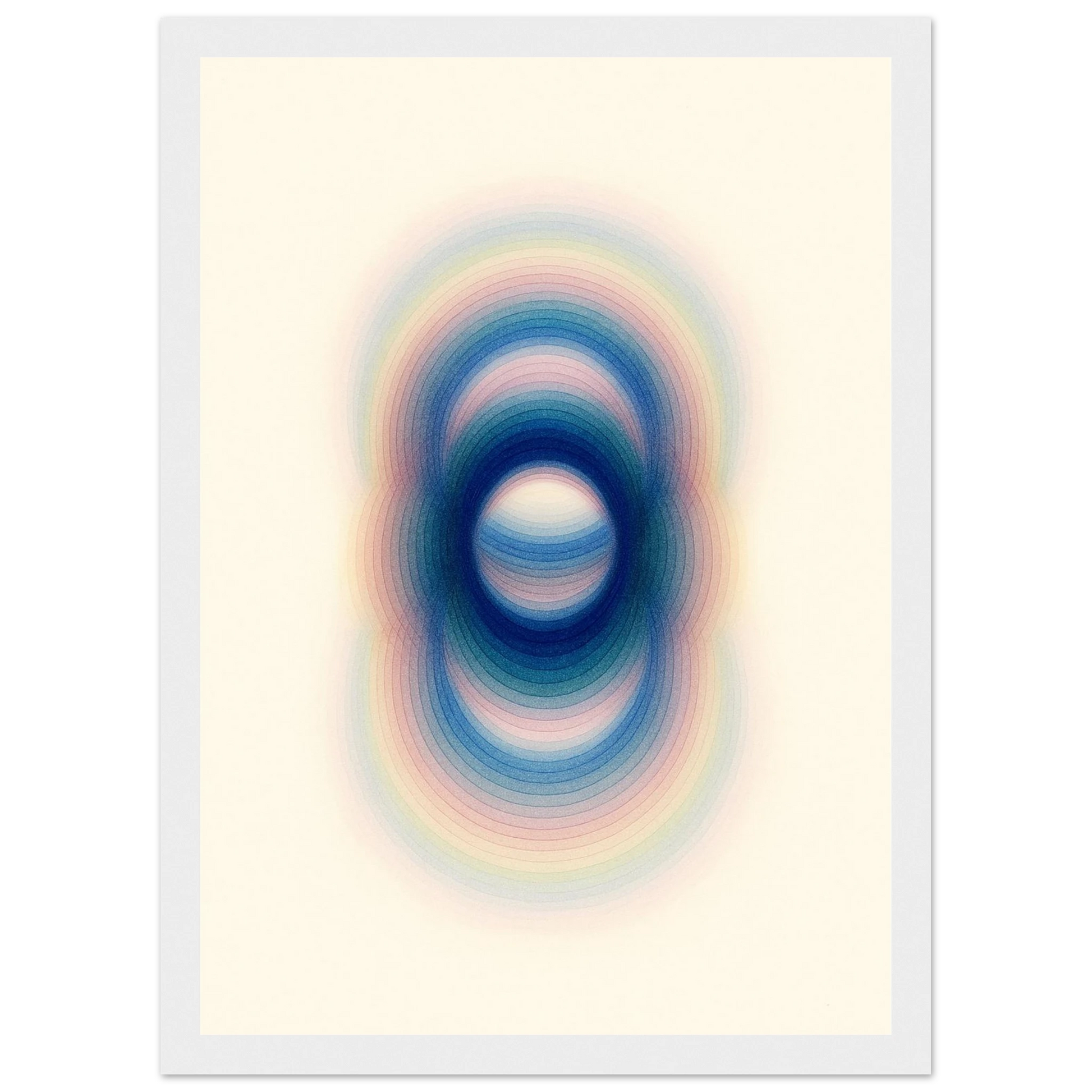 Trance art print in a Black frame size A2 (42 x 59.4  cm) affordable wall art by Art Aunty NZ