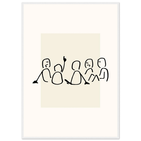 The teacher art print in a White frame size 21x29.7 cm / 8x12" affordable wall art by Art Aunty NZ