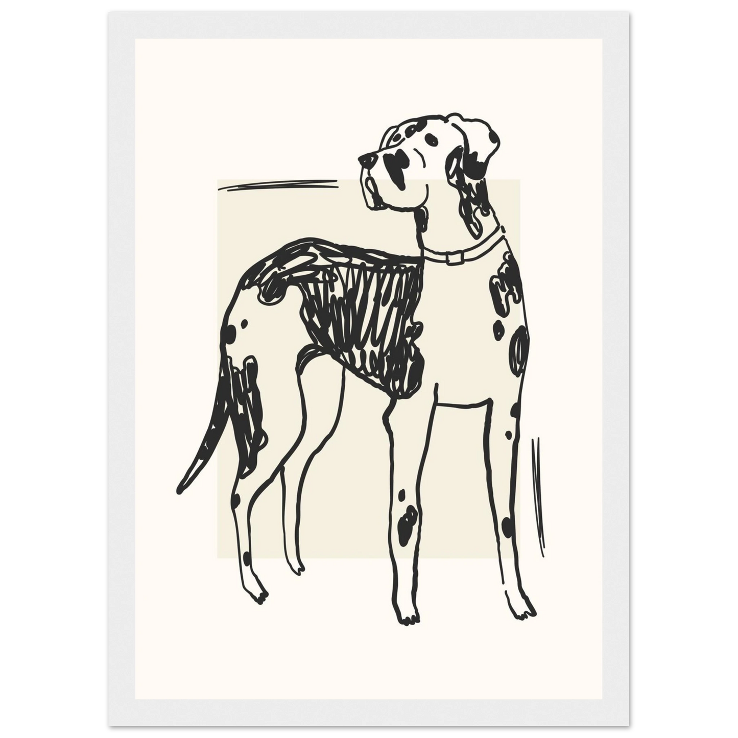 Mans best friend art print in a Wood frame size A2 (42 x 59.4  cm) affordable wall art by Art Aunty NZ