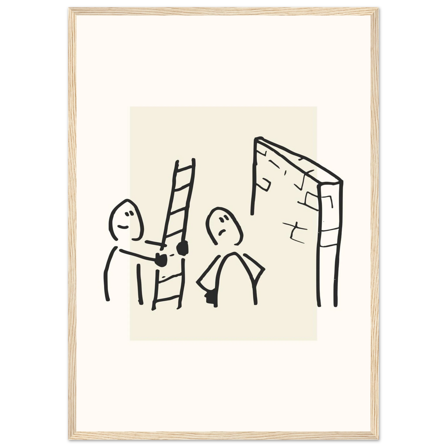 Support art print in a White frame size A2 (42 x 59.4  cm) affordable wall art by Art Aunty NZ