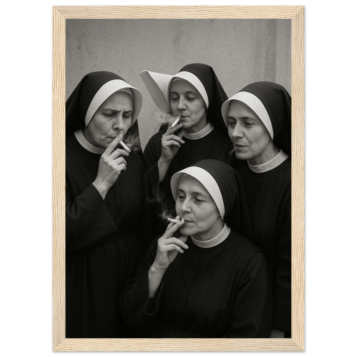 Amen 1 art print in a Wood frame size A2 (42 x 59.4  cm) affordable wall art by Art Aunty NZ