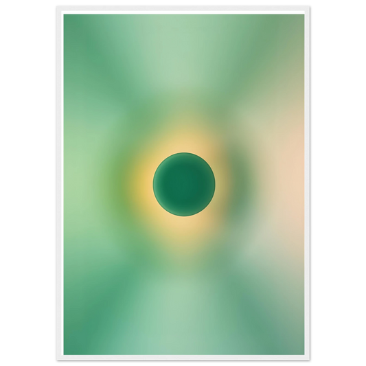 Earth art print in a White frame size 21x29.7 cm / 8x12" affordable wall art by Art Aunty NZ