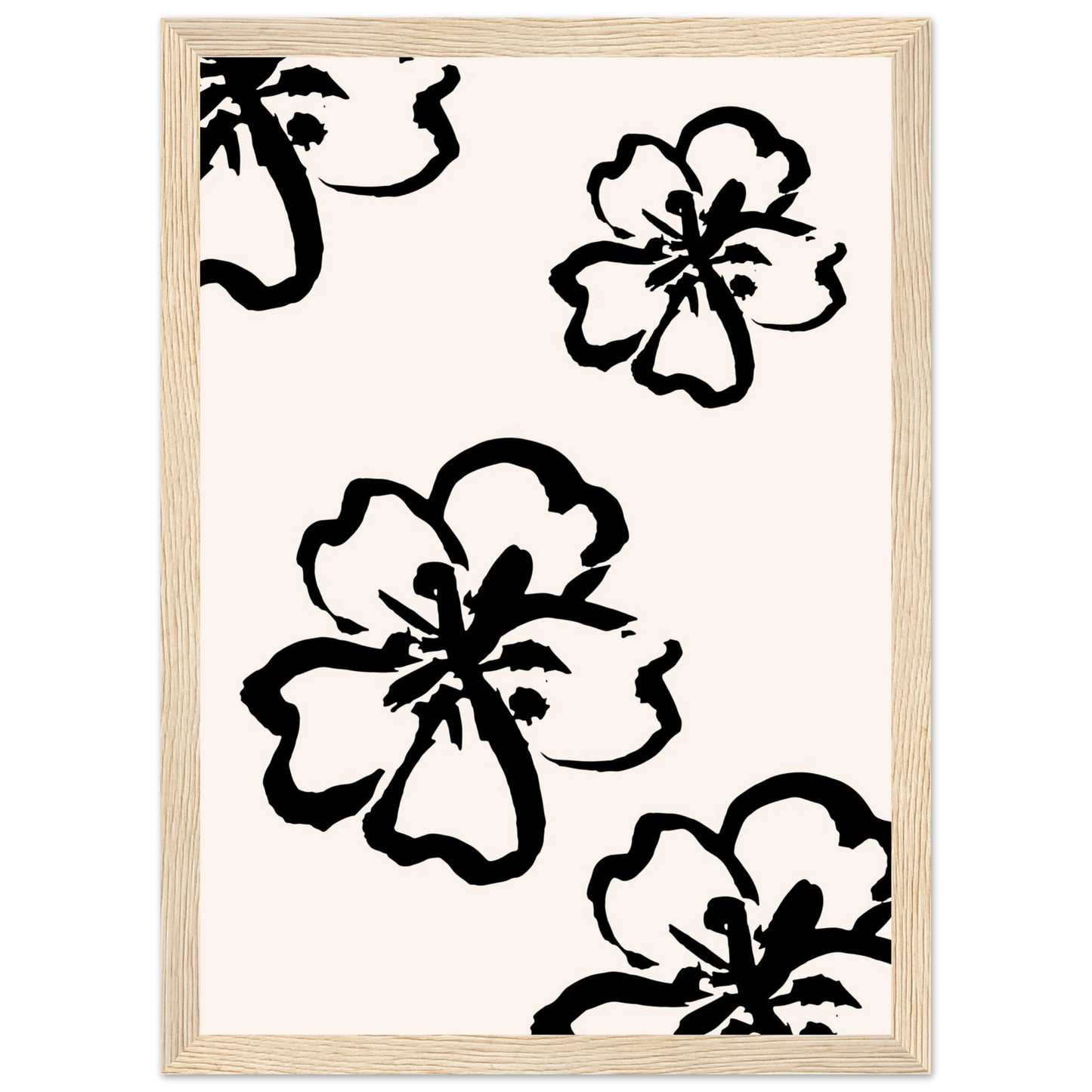 Spring art print in a White frame size A1 (59.4 x 84.1  cm) affordable wall art by Art Aunty NZ