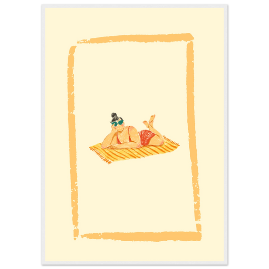 Day for it two art print in a White frame size 21x29.7 cm / 8x12" affordable wall art by Art Aunty NZ