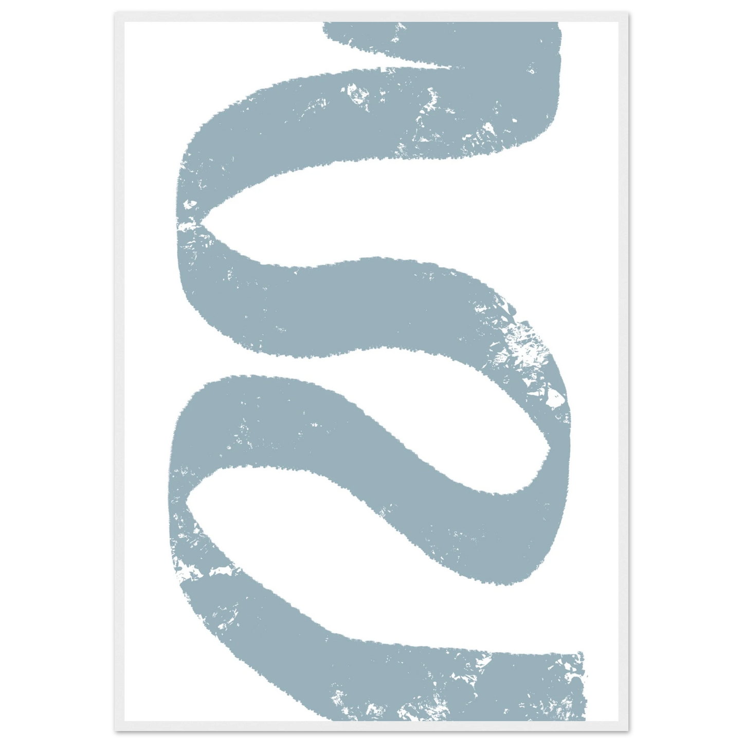 Feeling blue art print in a White frame size 21x29.7 cm / 8x12" affordable wall art by Art Aunty NZ