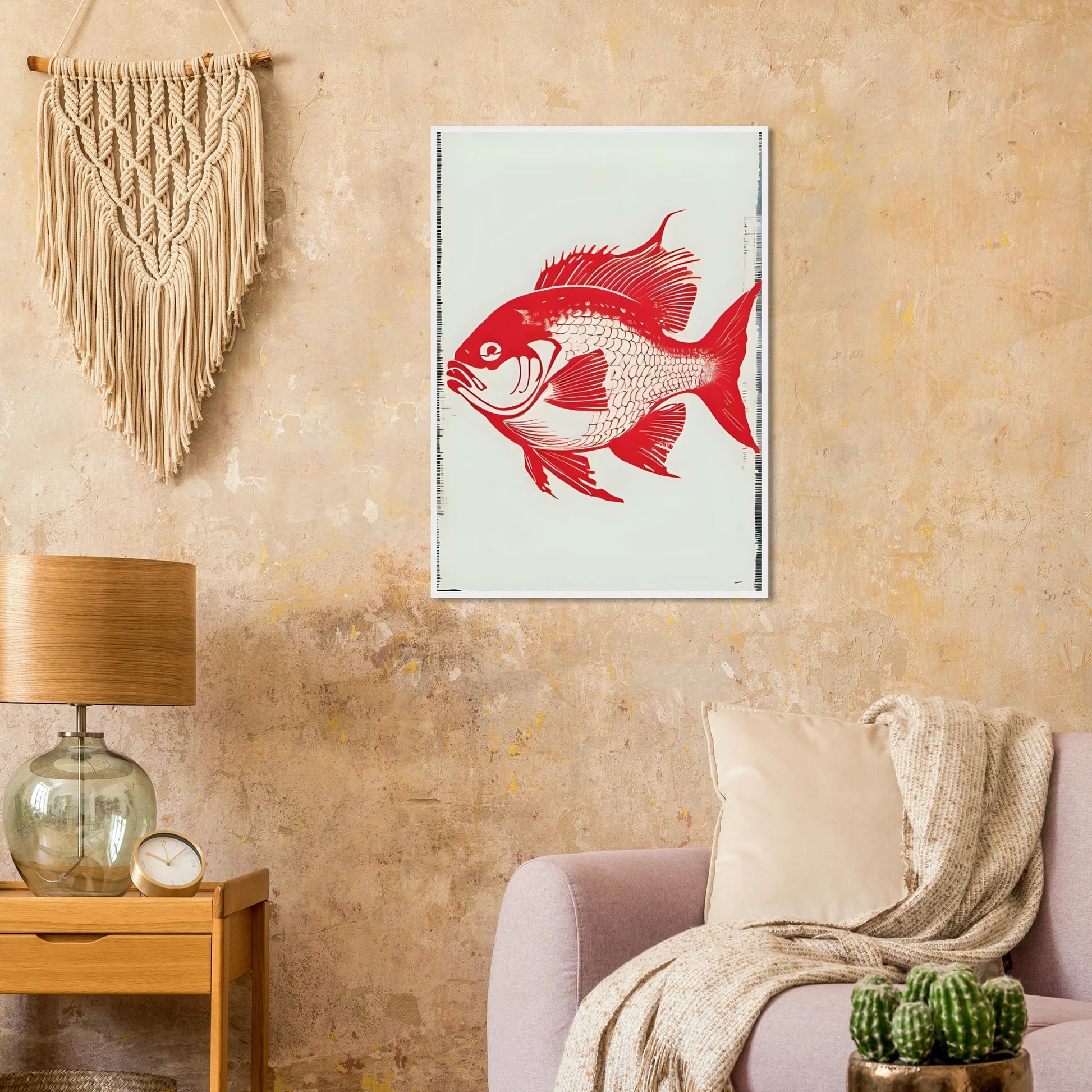 Bait 1 art print in a  size  affordable wall art by Art Aunty NZ