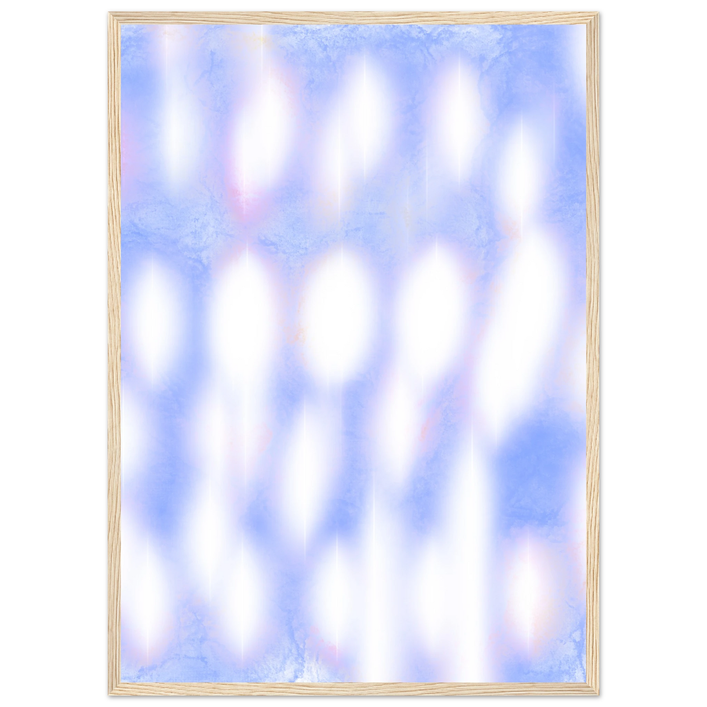 Azure 1 art print in a Wood frame size A2 (42 x 59.4  cm) affordable wall art by Art Aunty NZ