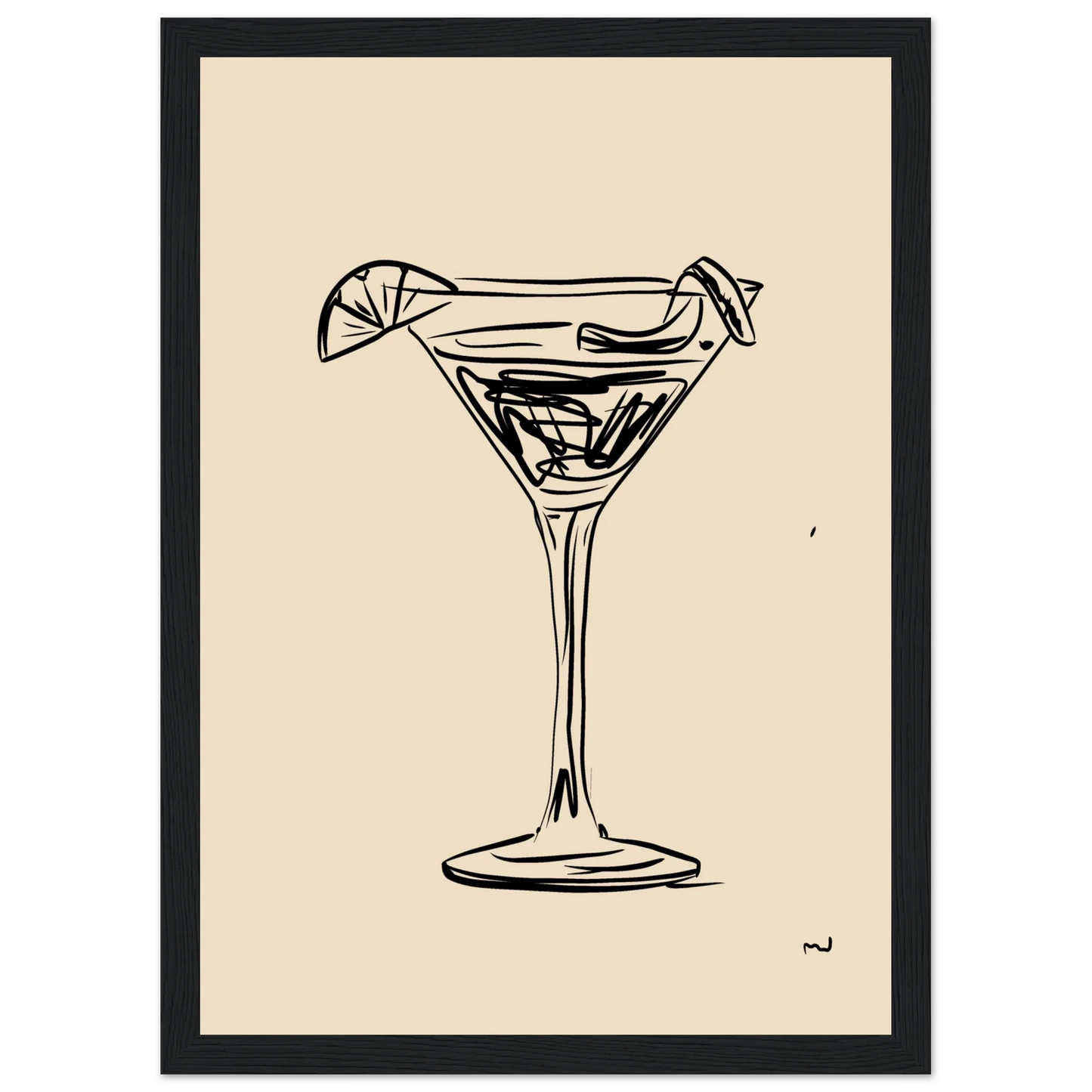 4:00 PM art print in a Wood frame size 21x29.7 cm / 8x12" affordable wall art by Art Aunty NZ