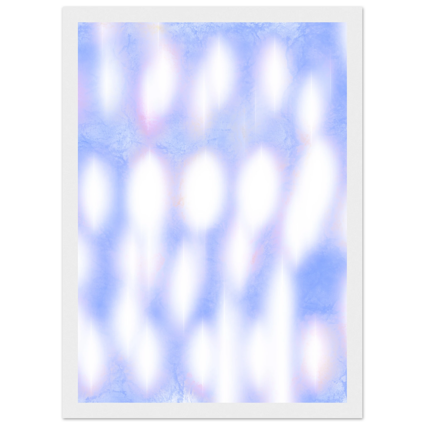 Azure 1 art print in a Wood frame size 21x29.7 cm / 8x12" affordable wall art by Art Aunty NZ