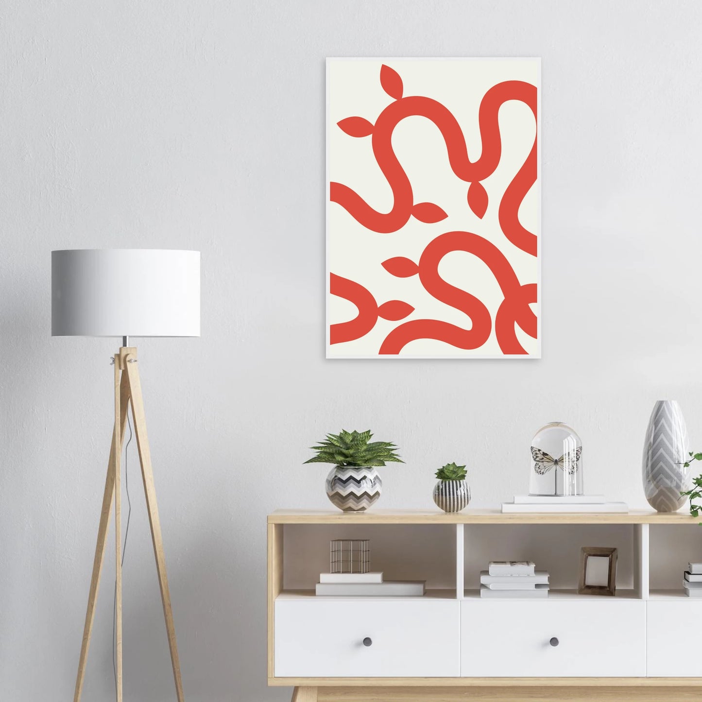 Abstract coral vines minimalist wall art print by anya trut choose your size frame art print in a  size  affordable wall art by Art Aunty NZ