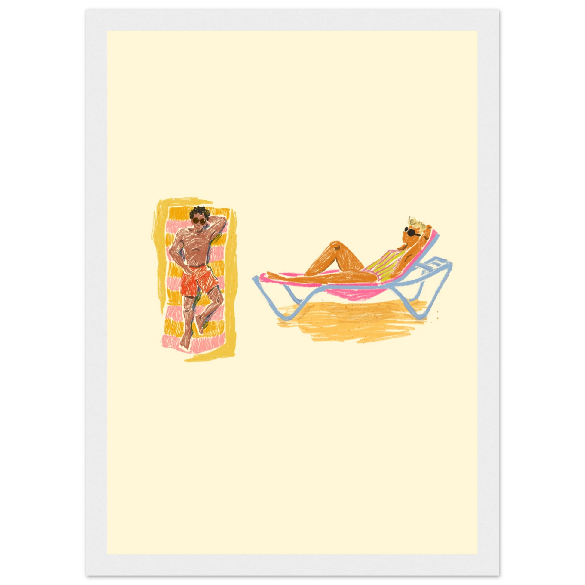 Day for it one art print in a Black frame size A1 (59.4 x 84.1  cm) affordable wall art by Art Aunty NZ