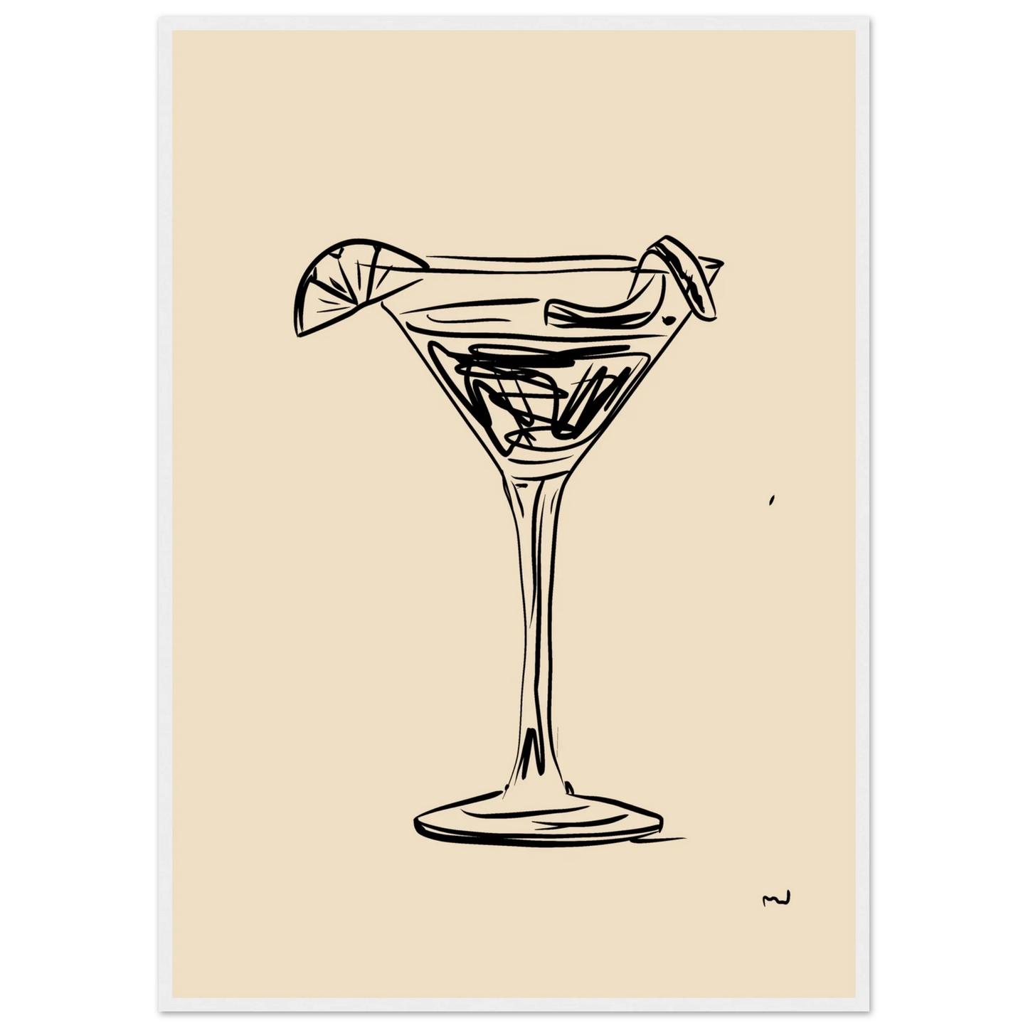 4:00 PM art print in a White frame size 21x29.7 cm / 8x12" affordable wall art by Art Aunty NZ