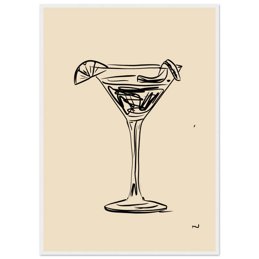 4:00 PM art print in a White frame size 21x29.7 cm / 8x12" affordable wall art by Art Aunty NZ