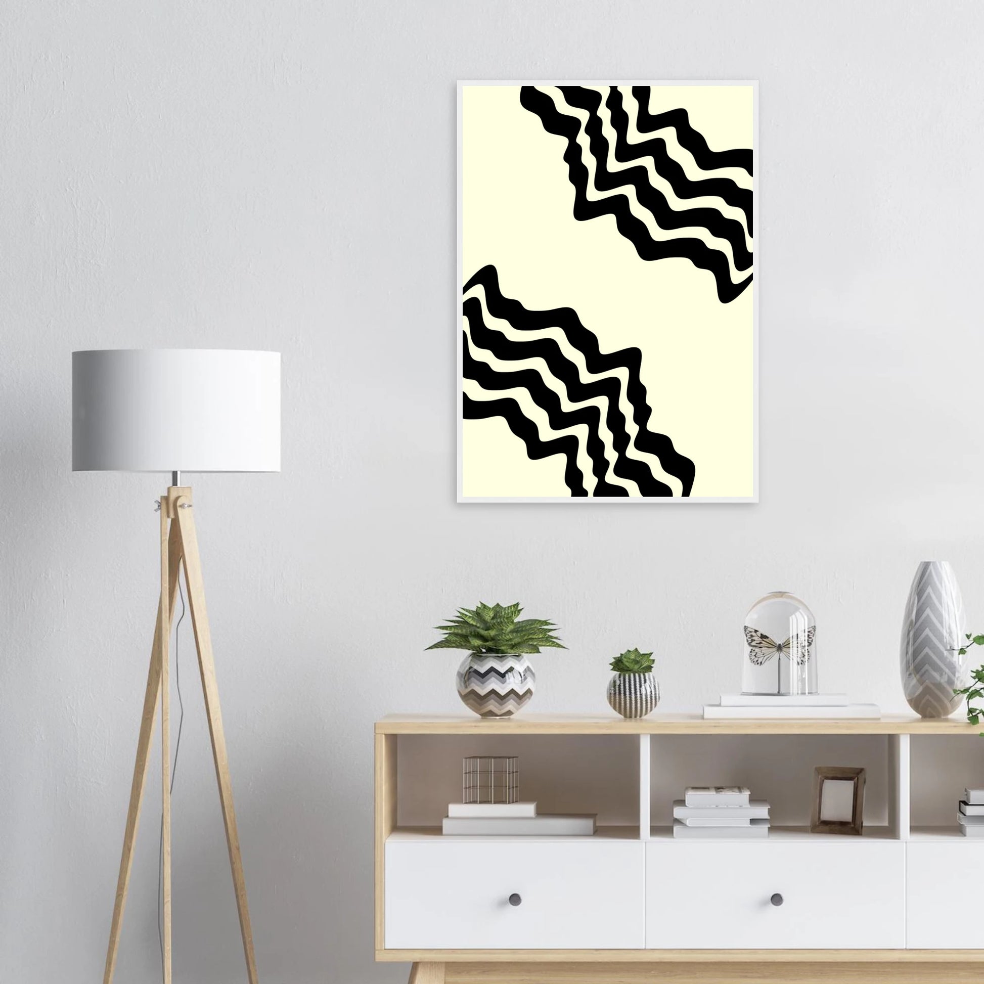 Straight line art print in a  size  affordable wall art by Art Aunty NZ