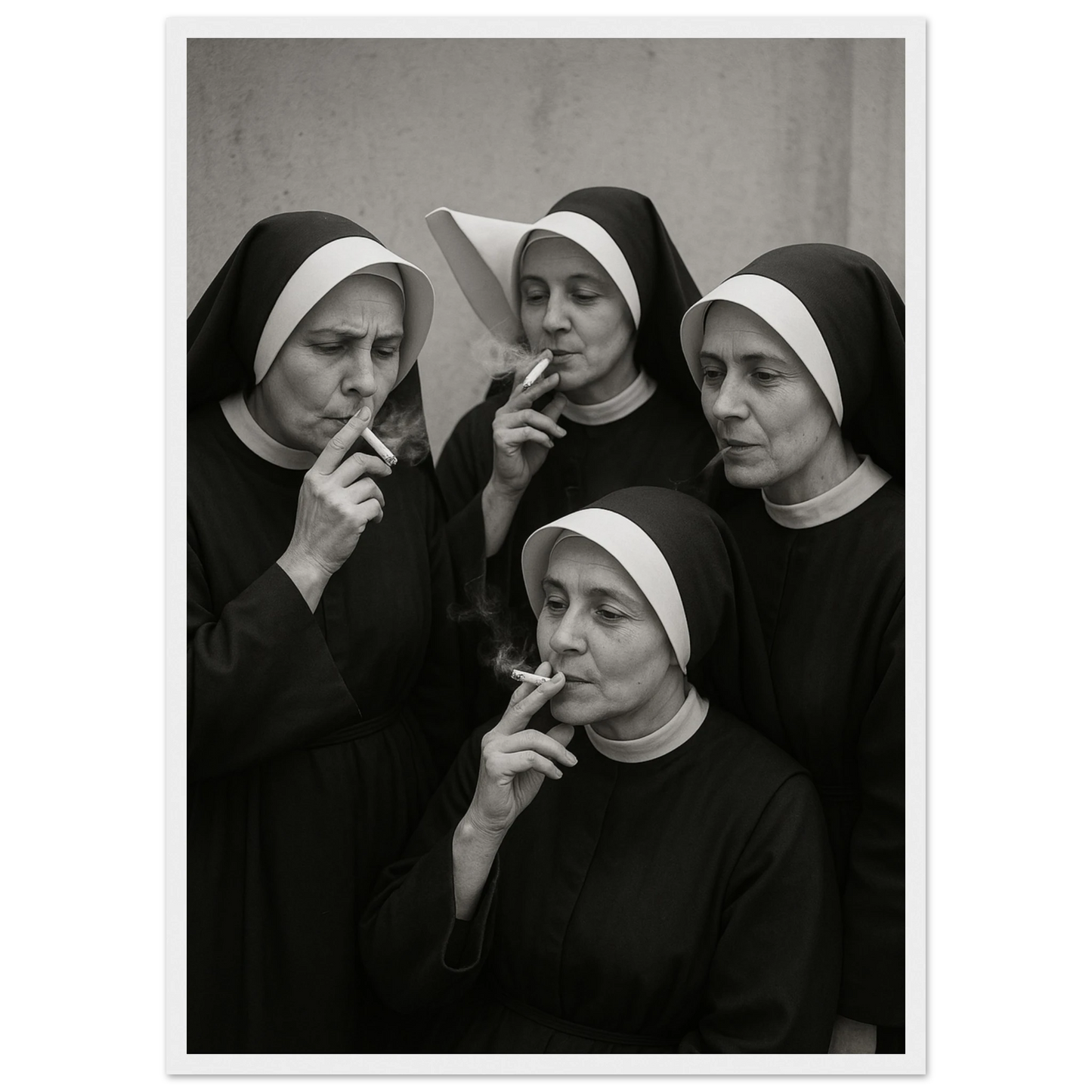 Amen 1 art print in a White frame size A2 (42 x 59.4  cm) affordable wall art by Art Aunty NZ