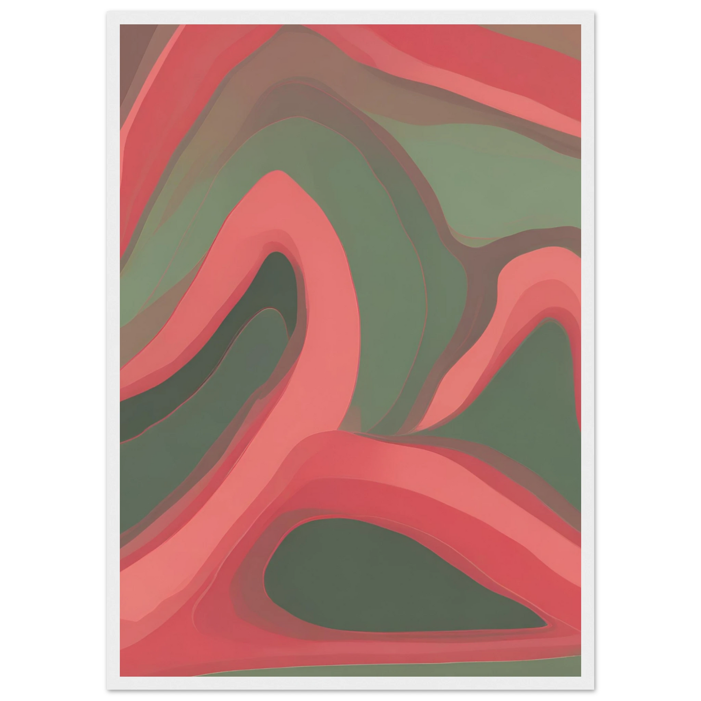 Mountains art print in a Black frame size 21x29.7 cm / 8x12" affordable wall art by Art Aunty NZ