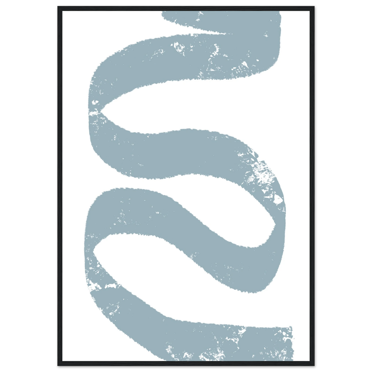 Feeling blue art print in a Black frame size A2 (42 x 59.4  cm) affordable wall art by Art Aunty NZ