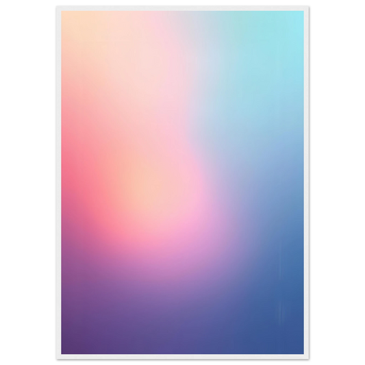 Glazed blur art print in a White frame size 21x29.7 cm / 8x12" affordable wall art by Art Aunty NZ
