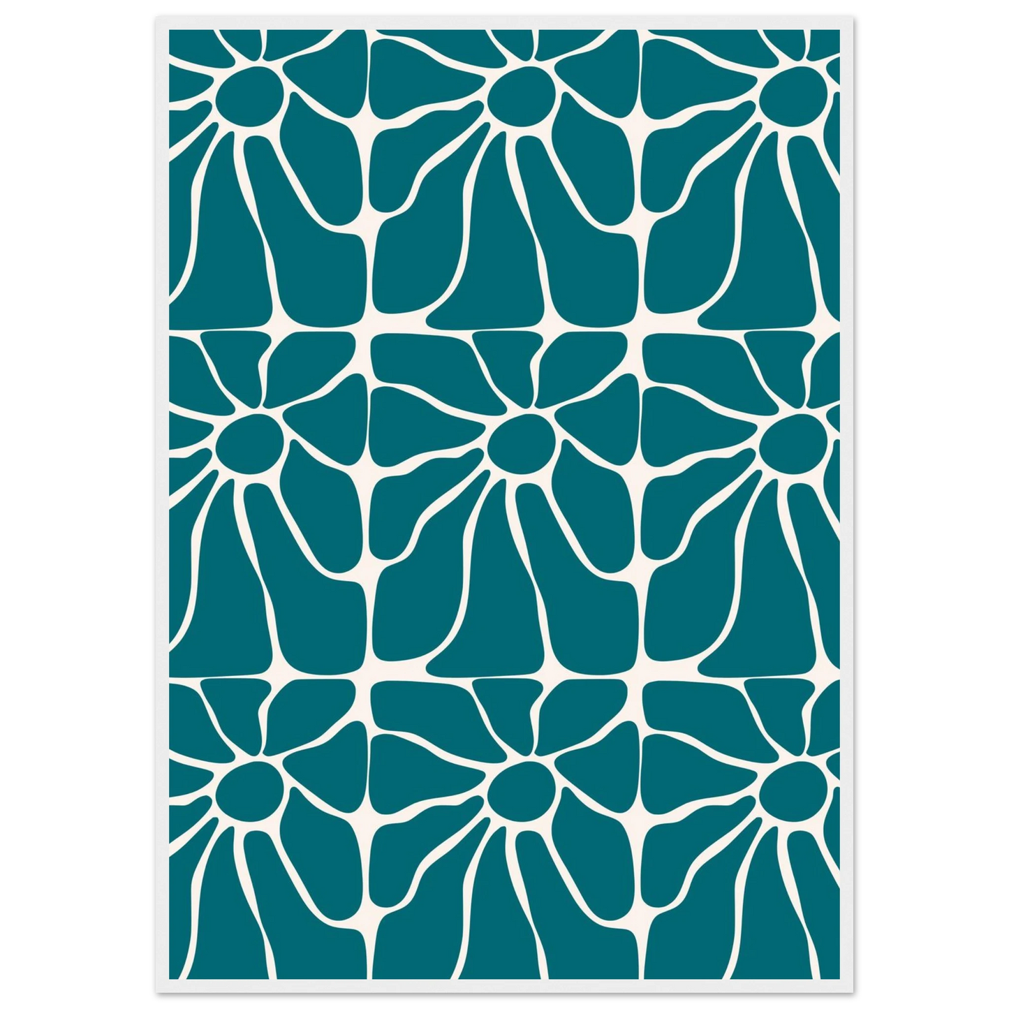 Teal talks art print in a White frame size 21x29.7 cm / 8x12" affordable wall art by Art Aunty NZ