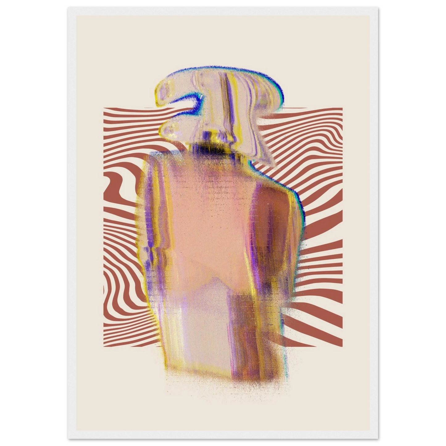 Halt art print in a White frame size A2 (42 x 59.4  cm) affordable wall art by Art Aunty NZ