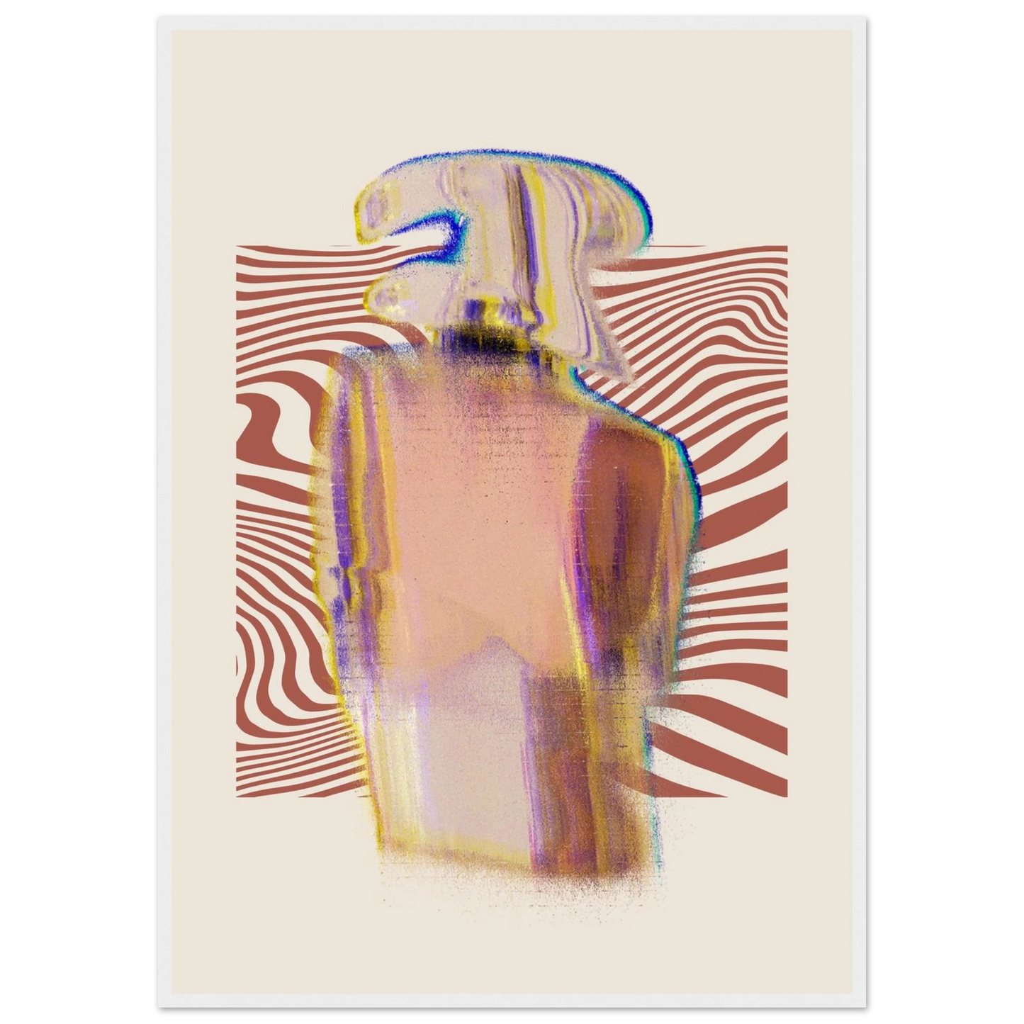 Halt art print in a White frame size 21x29.7 cm / 8x12" affordable wall art by Art Aunty NZ