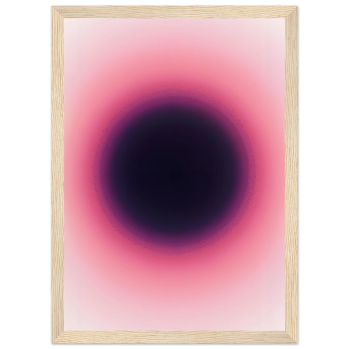 Abstract pink purple gradient art print by anya trut modern wall decor in various sizes frames art print in a Black frame size 21x29.7 cm / 8x12" affordable wall art by Art Aunty NZ