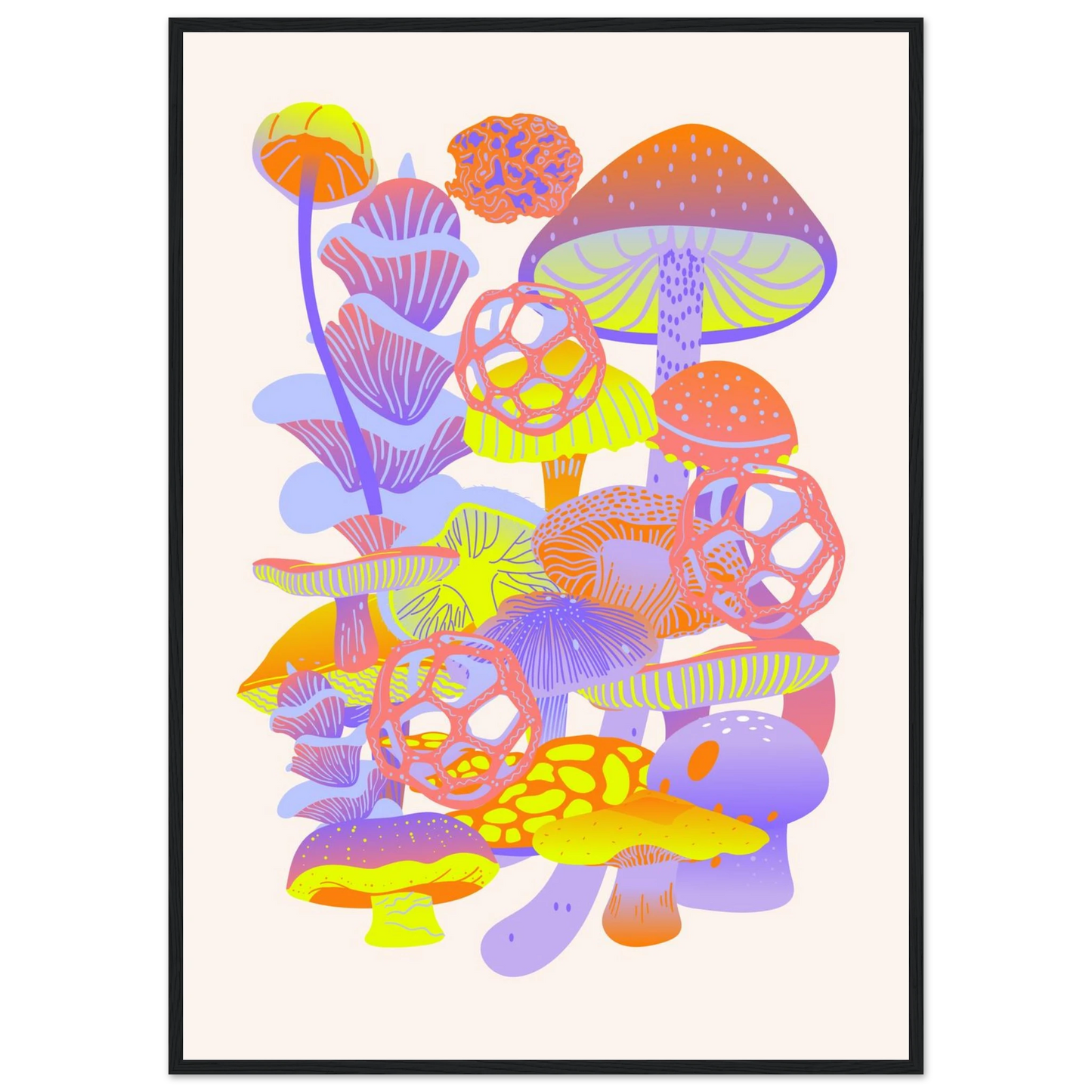 Alice art print in a Black frame size A2 (42 x 59.4  cm) affordable wall art by Art Aunty NZ