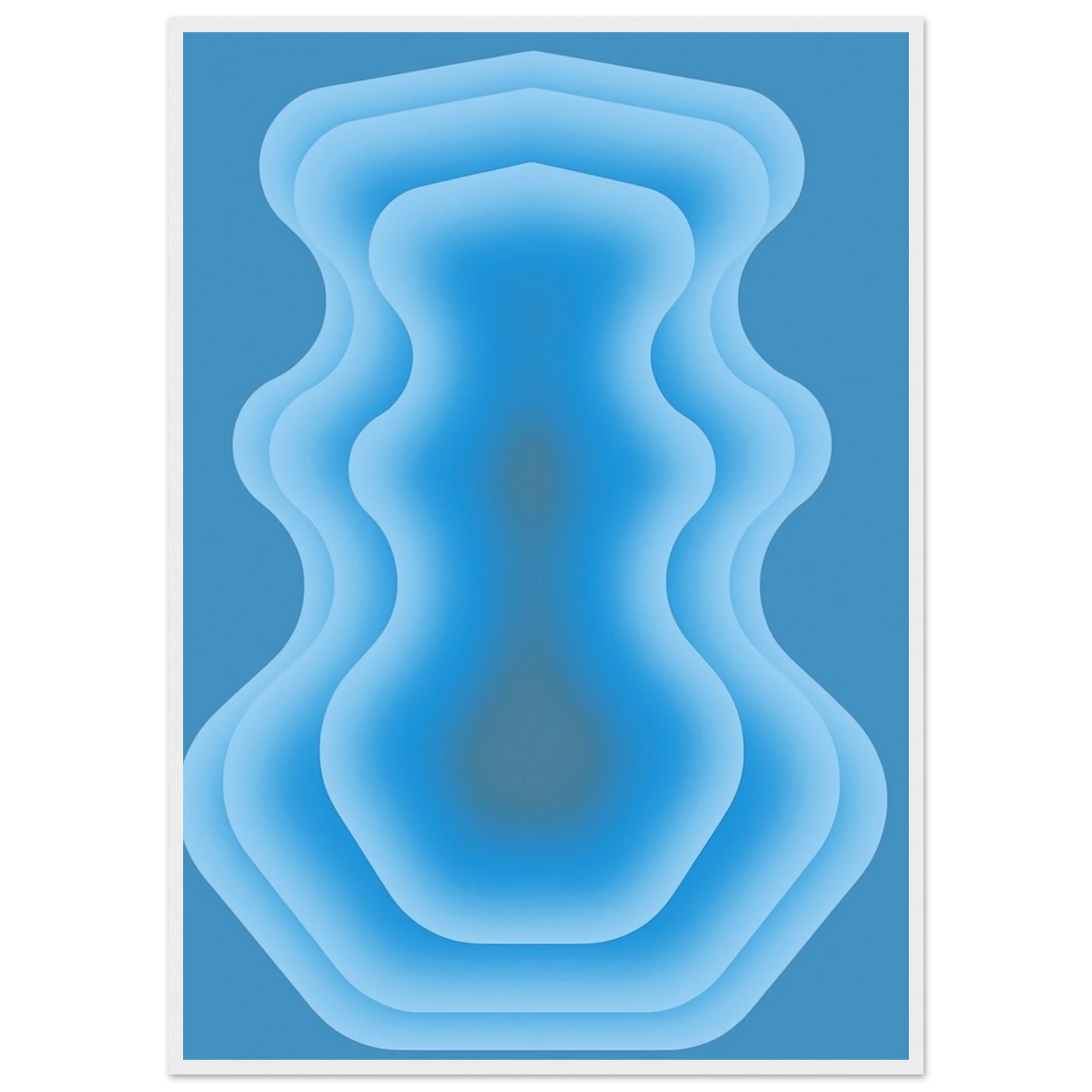 Deeper art print in a White frame size 21x29.7 cm / 8x12" affordable wall art by Art Aunty NZ