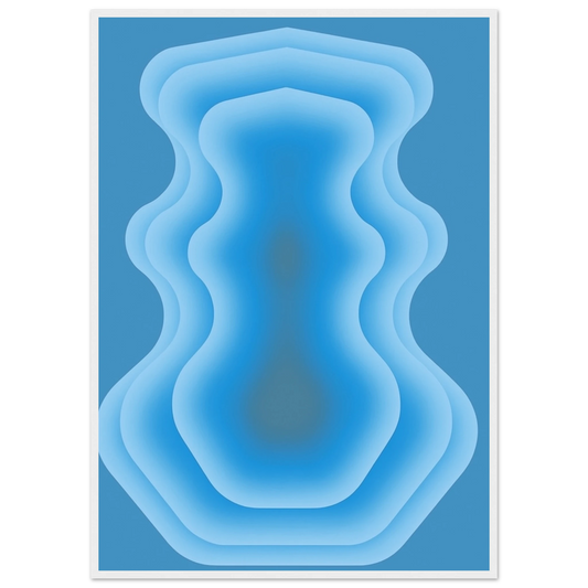 Deeper art print in a White frame size 21x29.7 cm / 8x12" affordable wall art by Art Aunty NZ