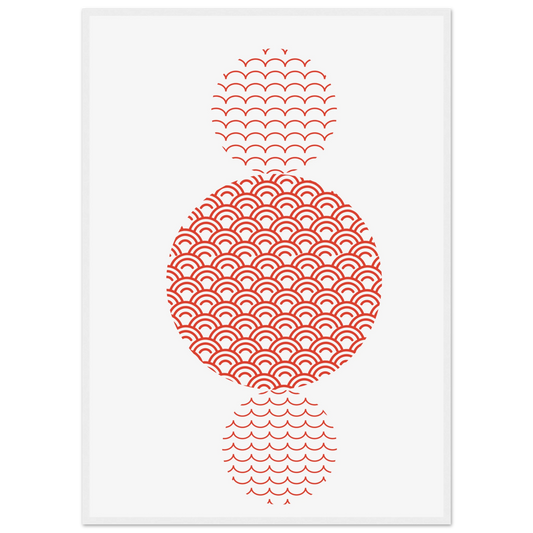 Abstract wave pattern art print by anya trut choose your size frame art print in a White frame size 21x29.7 cm / 8x12" affordable wall art by Art Aunty NZ