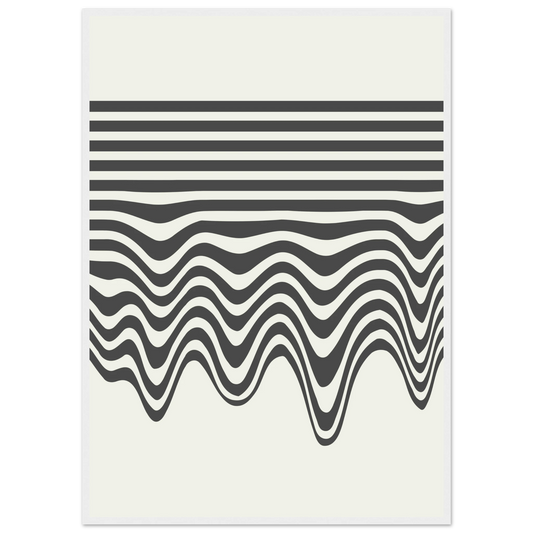 Abstract wave flow art print modern minimalist wall decor by anya trut choose your size frame art print in a White frame size 21x29.7 cm / 8x12" affordable wall art by Art Aunty NZ