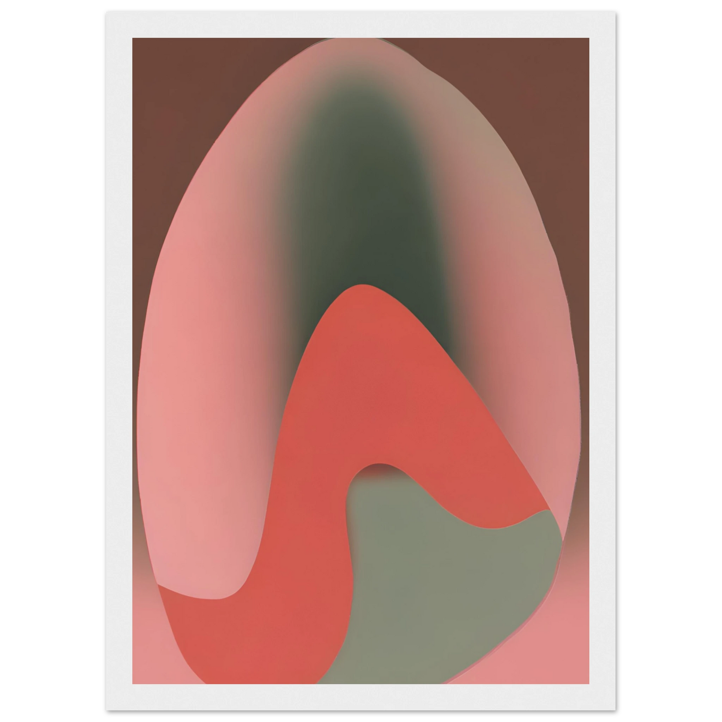 Egg art print in a White frame size A2 (42 x 59.4  cm) affordable wall art by Art Aunty NZ